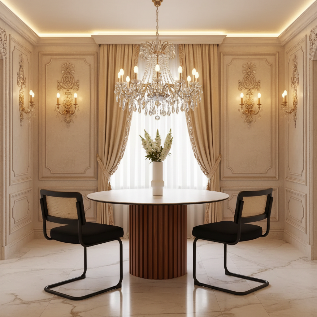 Chaise de salle à manger en velours