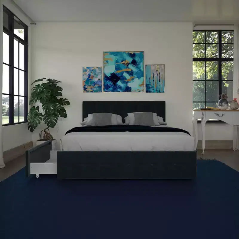 DHP Rose Upholstered Bed with Storage