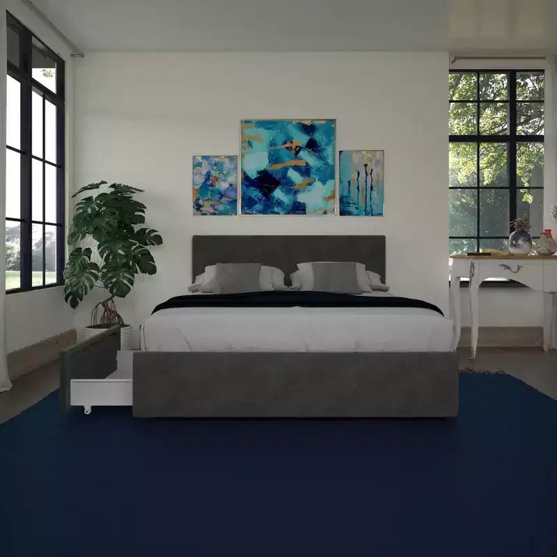 DHP Rose Upholstered Bed with Storage