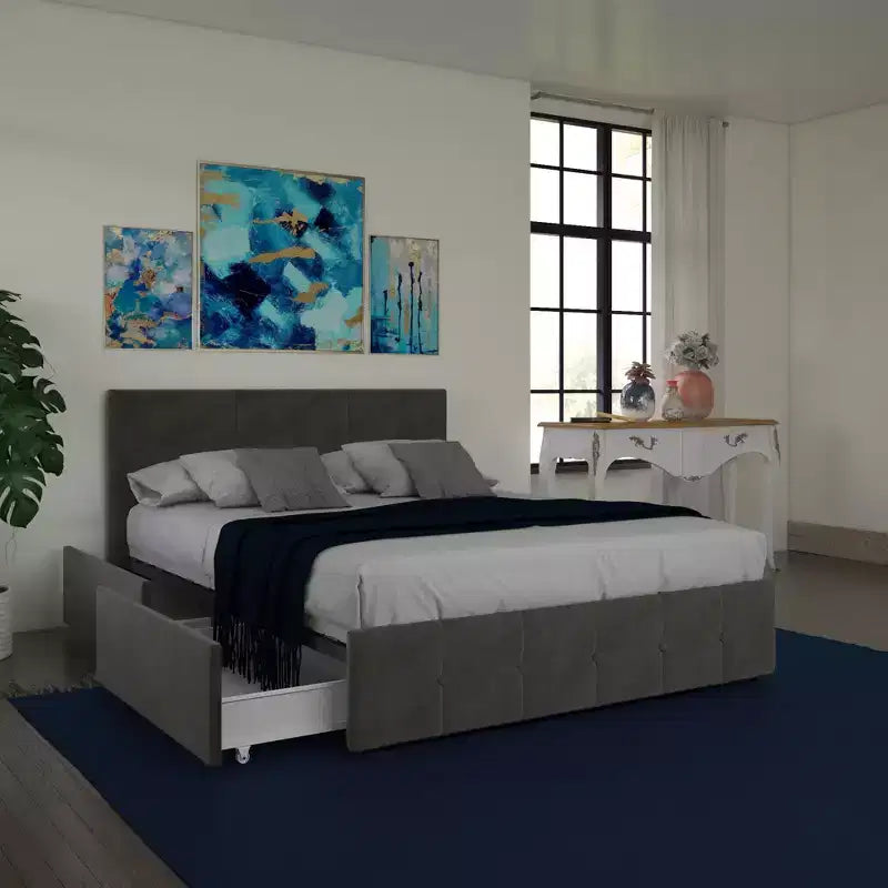 DHP Rose Upholstered Bed with Storage