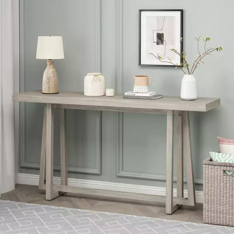 Modern Console Table for Entryway, Living Room, and Patio, Sleek Rectangular Hallway Sofa Table with Sturdy Wood Frame - ModernLuxe