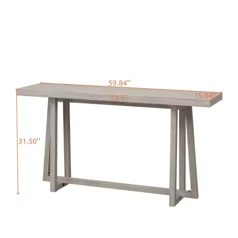 Modern Console Table for Entryway, Living Room, and Patio, Sleek Rectangular Hallway Sofa Table with Sturdy Wood Frame - ModernLuxe