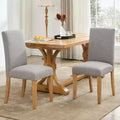 Modern Fabric Dining Chairs Set of 2 Upholstered Curved Backrest, Wood Legs & 265lb Capacity, for Kitchen/Dining Room