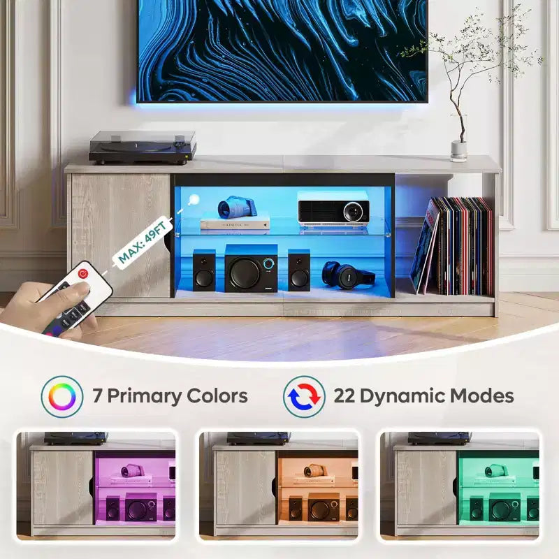 Bestier Modern TV Stand for up to 65 TVs Gaming Entertainment Center with Adjustable Shelves for PS5 - 58 inches