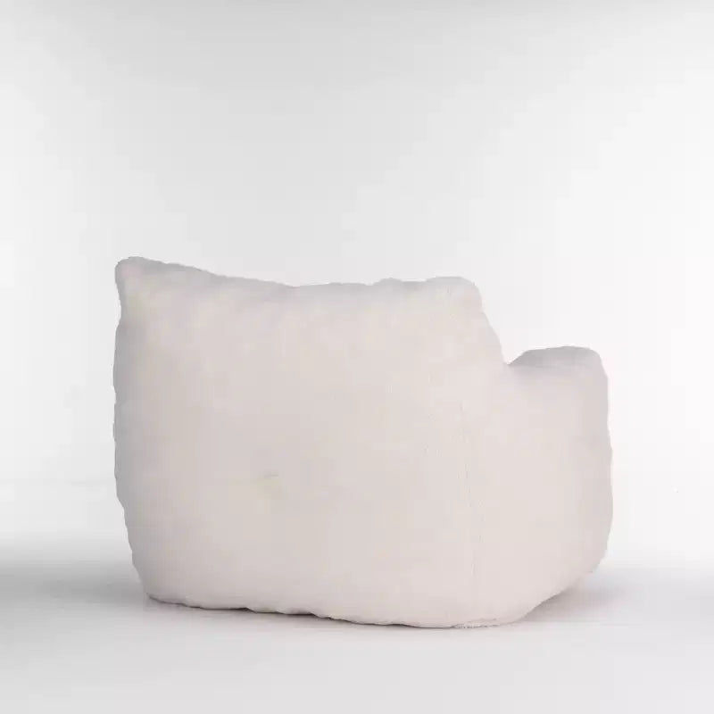 Vatros Teddy Fabric Tufted Foam Bean Bag Chair With Teddy Fabric