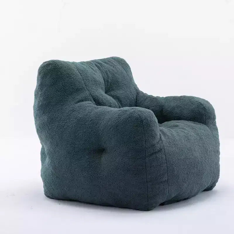 Vatros Teddy Fabric Tufted Foam Bean Bag Chair With Teddy Fabric