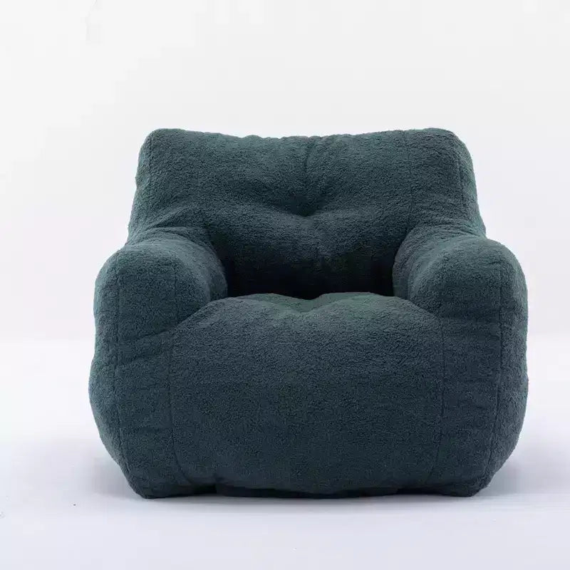 Vatros Teddy Fabric Tufted Foam Bean Bag Chair With Teddy Fabric