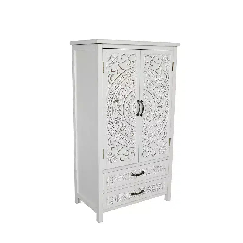 Tall Storage Cabinet with Drawers, Accent Pantry Cabinet with Carved Doors, Sideboard for Bedroom, Living Room, Entryway - Panipeachy