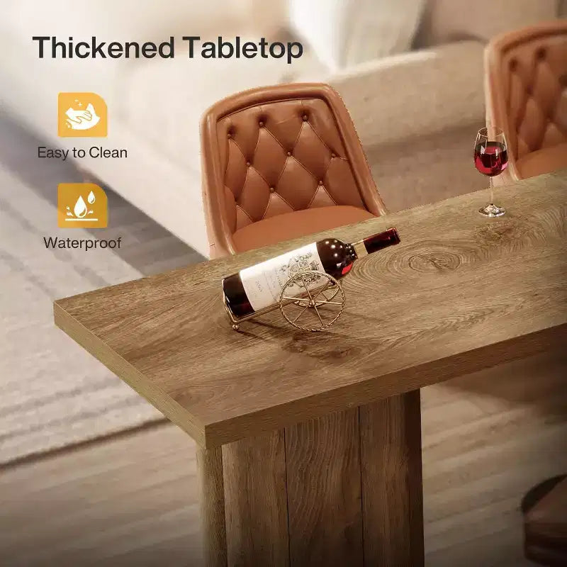 Lantine Bar Table, 70.86 Industrial Counter Height Pub Table, Rectangle Wood Home Bar Unit for Kitchen Dining Room, Living Room, Home Bar
