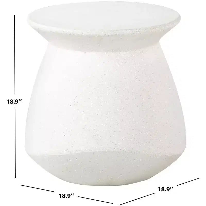 Flanagan Round Accent Table - Indoor/Outdoor - SFV2606 - Ivory - Safavieh Couture
