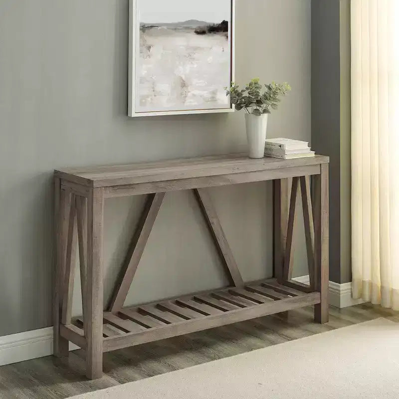 Modern A-Frame Farmhouse Entryway Console Table