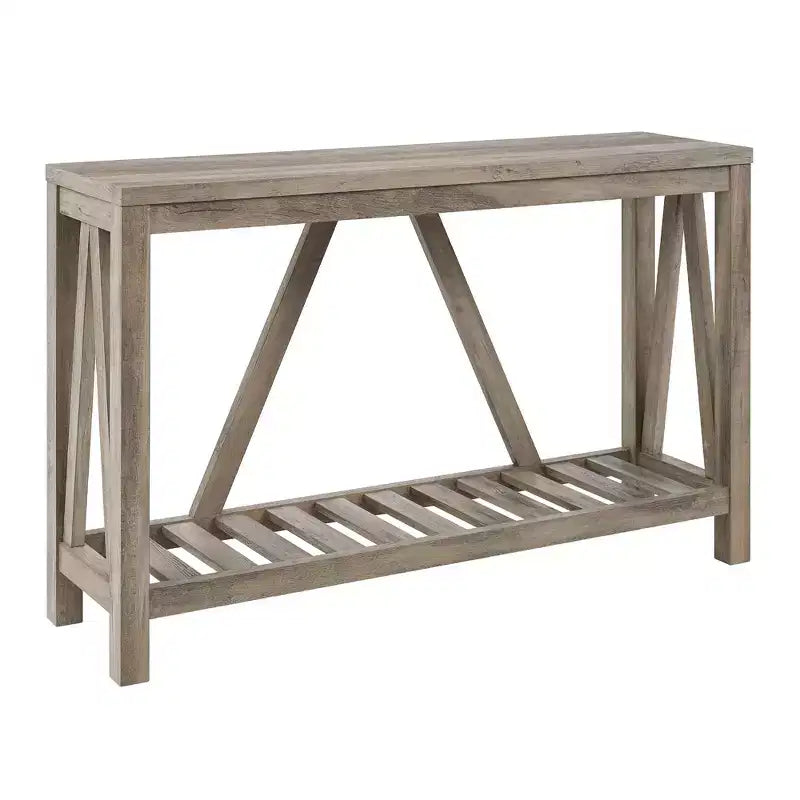 Modern A-Frame Farmhouse Entryway Console Table