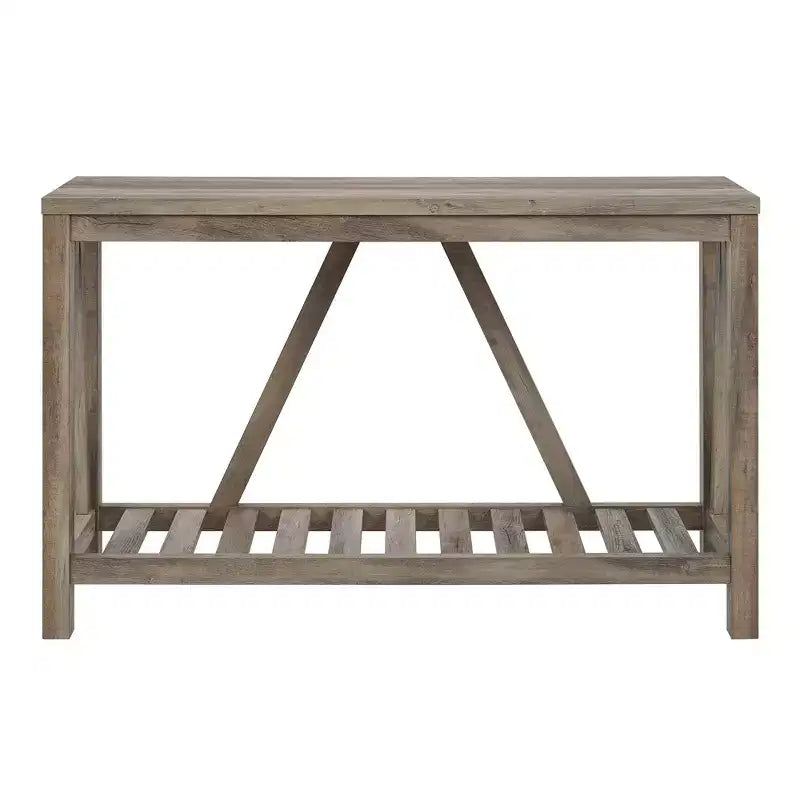 Modern A-Frame Farmhouse Entryway Console Table