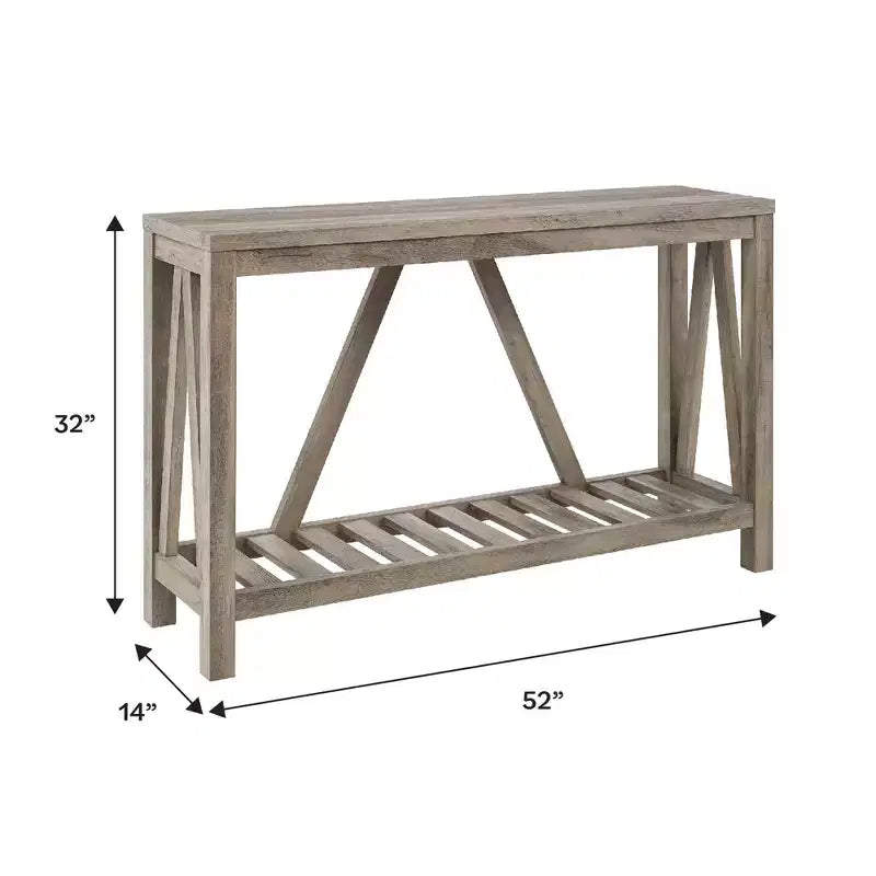 Modern A-Frame Farmhouse Entryway Console Table