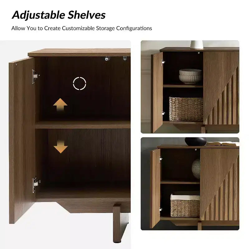 Hern 58 Wide 4 door Sideboard|HULALA HOME-BLACK