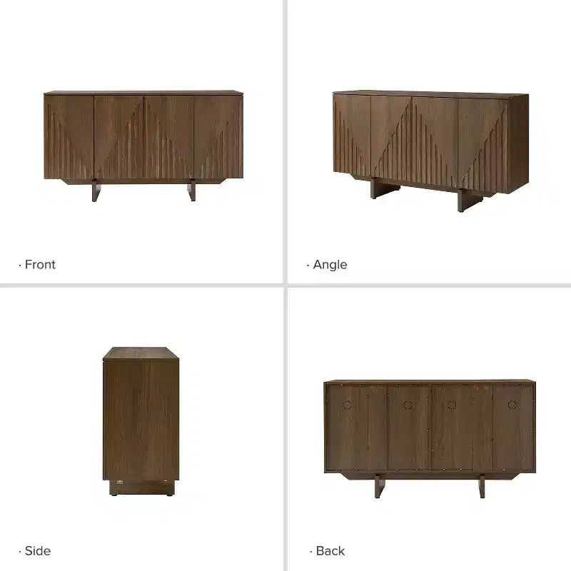 Hern 58 Wide 4 door Sideboard|HULALA HOME-BLACK