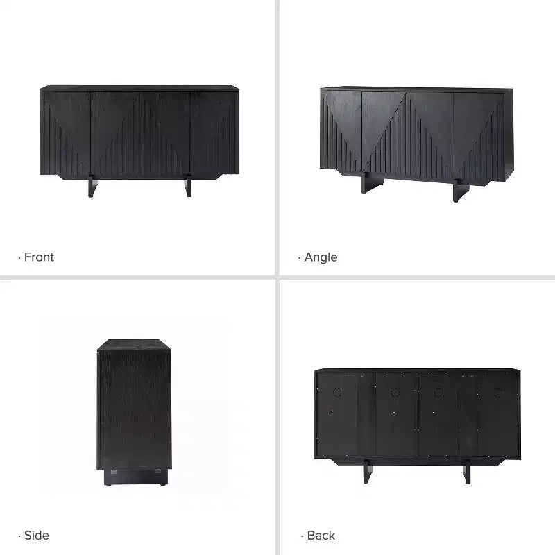 Hern 58 Wide 4 door Sideboard|HULALA HOME-BLACK