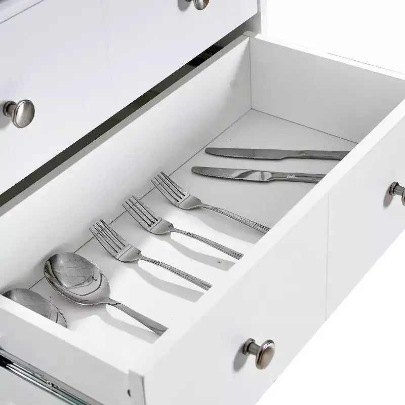 67 inch Tall Kitchen Pantry Cabinet with Doors, Drawers, and Adjustable Shelves