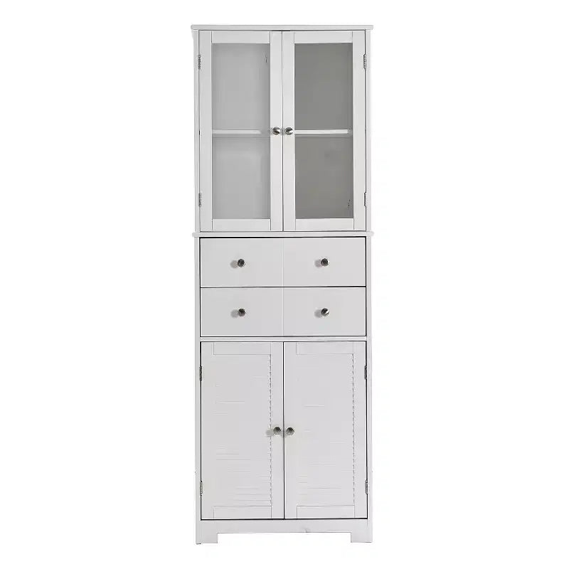 67 inch Tall Kitchen Pantry Cabinet with Doors, Drawers, and Adjustable Shelves