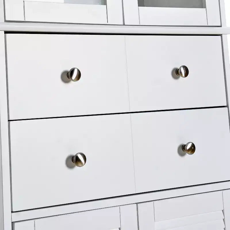 67 inch Tall Kitchen Pantry Cabinet with Doors, Drawers, and Adjustable Shelves