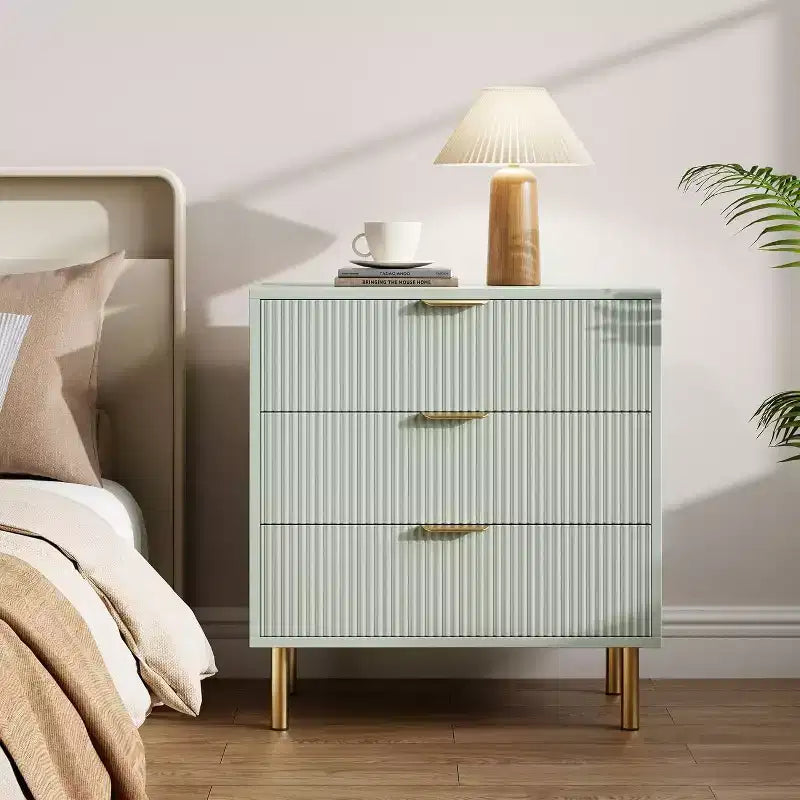 3 Drawer Dresser, Wood Chest Organizer Storage, Modern Design, for Living Room, Hallway, Entryway