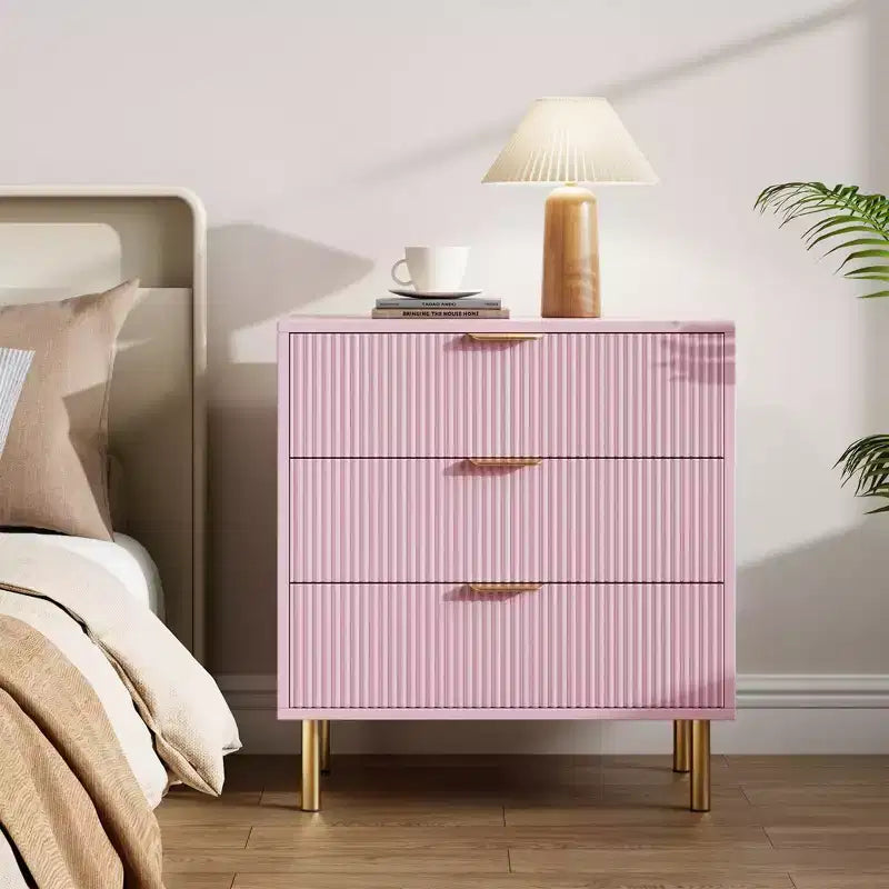 3 Drawer Dresser, Wood Chest Organizer Storage, Modern Design, for Living Room, Hallway, Entryway