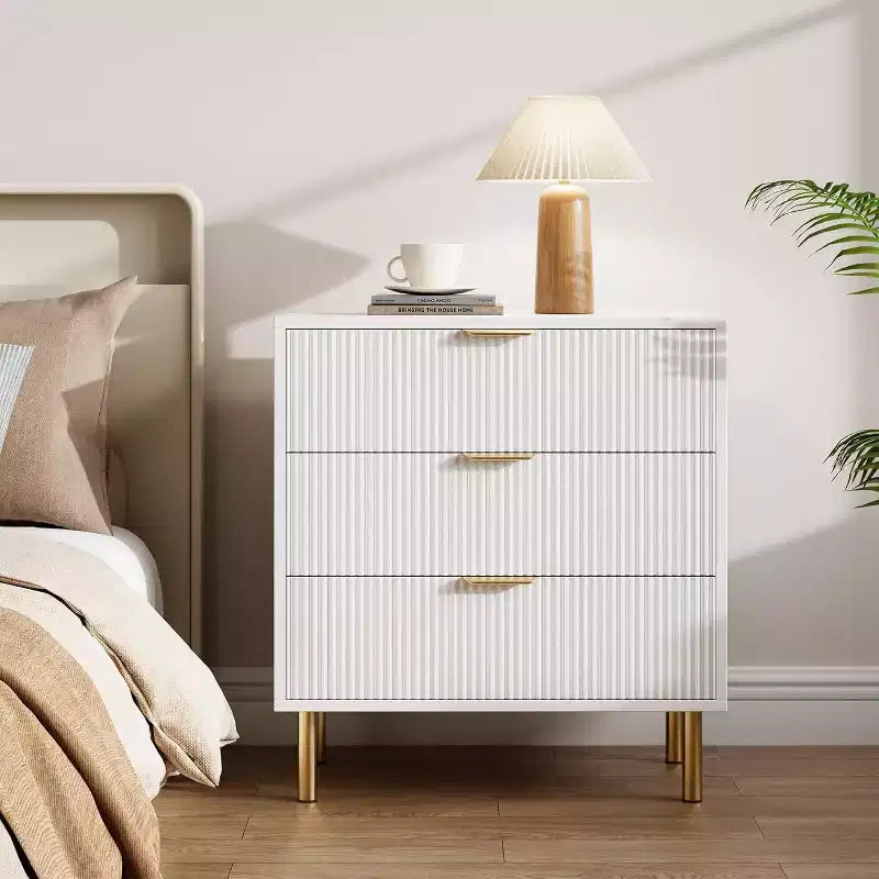 3 Drawer Dresser, Wood Chest Organizer Storage, Modern Design, for Living Room, Hallway, Entryway