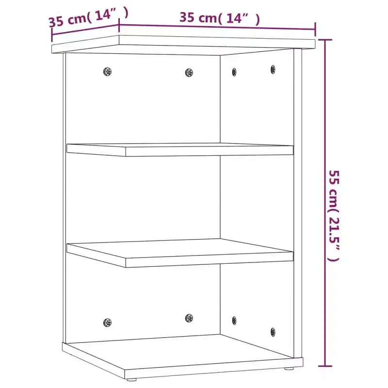 vidaXL Side Cabinet Sonoma oak Engineered wood Compact