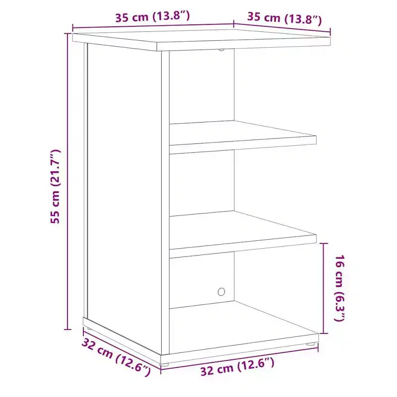 vidaXL Side Cabinet Sonoma oak Engineered wood Compact